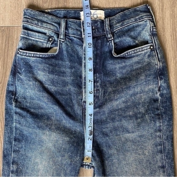 Free People High Rise Skinny Jeans Dark Wash Size 26 - Picture 2 of 6